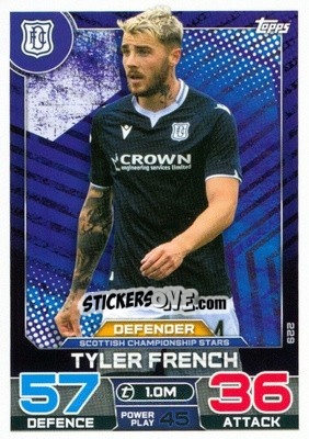 Sticker Tyler French - SPFL 2022-2023. Match Attax
 - Topps