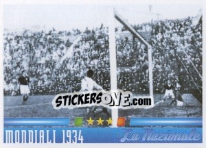 Cromo L'Italia al Mondiali 1934 - Azzurro Mondiale 1910-2002 - Panini