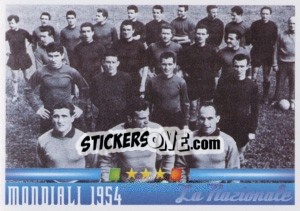 Figurina L'Italia al Mondiali 1954 - Azzurro Mondiale 1910-2002 - Panini