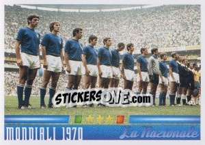 Cromo L'Italia al Mondiali 1970 - Azzurro Mondiale 1910-2002 - Panini