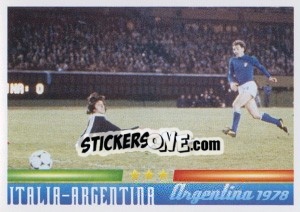 Sticker Italia-Argentina 1-0 - Azzurro Mondiale 1910-2002 - Panini