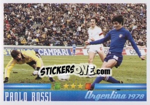 Sticker Paolo Rossi - Azzurro Mondiale 1910-2002 - Panini