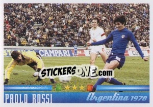 Sticker Paolo Rossi - Azzurro Mondiale 1910-2002 n. 41 - Panini