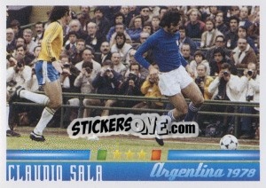 Cromo Claudio Sala: il poeta del gol - Azzurro Mondiale 1910-2002 - Panini