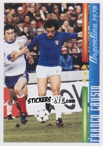 Sticker I Dribbling Di Causio - Azzurro Mondiale 1910-2002 n. 44 - Panini
