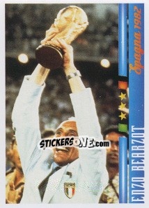 Figurina Enzo Bearzot. Il papa del campioni - Azzurro Mondiale 1910-2002 n. 56 - Panini