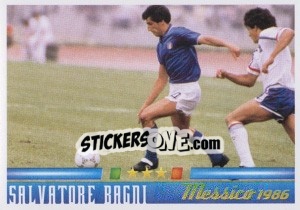 Sticker Salvatore Bagni - Azzurro Mondiale 1910-2002 - Panini