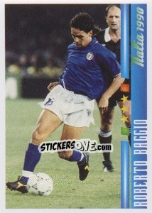 Sticker Roberto Baggio - Azzurro Mondiale 1910-2002 n. 75 - Panini