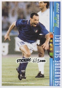 Sticker Salvatore Schillaci - Azzurro Mondiale 1910-2002 n. 83 - Panini