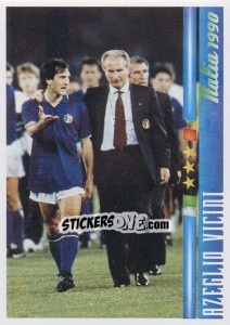Sticker Il Commissario Techico Azeglio Vicini - Azzurro Mondiale 1910-2002 n. 84 - Panini