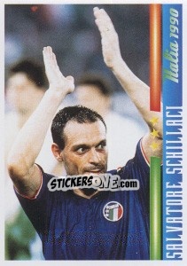 Figurina Lo Sguardo Di Schillaci - Azzurro Mondiale 1910-2002 - Panini