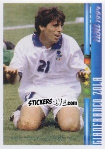 Sticker Gianfranco Zola - Azzurro Mondiale 1910-2002 n. 94 - Panini