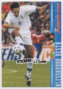 Sticker Alessandro Nesta - Azzurro Mondiale 1910-2002 n. 111 - Panini