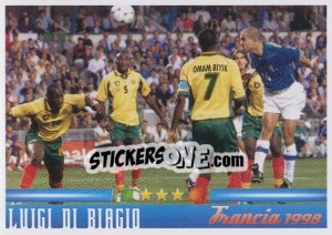 Figurina L'Emozione in un gol Italia-Camerun