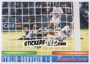 Sticker Italia-Norvegia 1-0