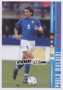 Sticker Il Capitano: Paolo Maldini - Azzurro Mondiale 1910-2002 n. 119 - Panini