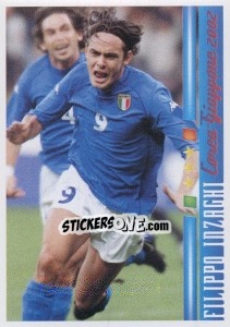 Sticker Filippo Inzaghi - Azzurro Mondiale 1910-2002 n. 126 - Panini