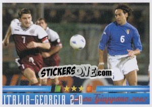 Sticker Italia-Georgia 2-0 - Azzurro Mondiale 1910-2002 n. 134 - Panini