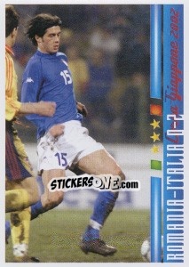Sticker Romania-Italia 0-2 - Azzurro Mondiale 1910-2002 n. 135 - Panini