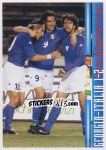 Cromo Georgia-Italia 1-2 - Azzurro Mondiale 1910-2002 - Panini