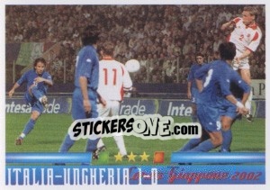 Sticker Italia-Ungheria 1-0 - Azzurro Mondiale 1910-2002 - Panini
