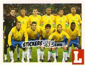 Sticker team Brasil - Estrellas Del Futbol Mundial 2010 n. 1 - LIBERO VM
