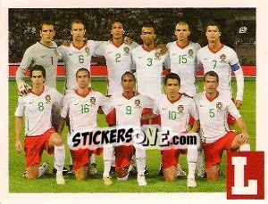 Sticker team Portugal - Estrellas Del Futbol Mundial 2010 n. 14 - LIBERO VM
