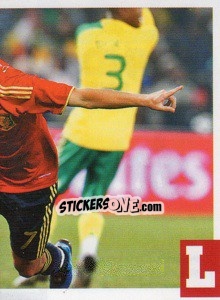 Sticker David Villa - Estrellas Del Futbol Mundial 2010 - LIBERO VM

