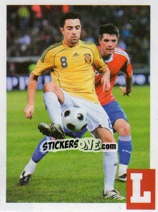 Sticker Xavi Hernandez - Estrellas Del Futbol Mundial 2010 n. 45 - LIBERO VM
