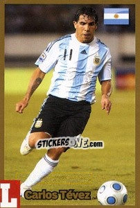 Sticker Carlos Tévez - Estrellas Del Futbol Mundial 2010 - LIBERO VM
