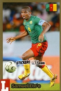 Sticker Samuel Eto'o - Estrellas Del Futbol Mundial 2010 n. C6 - LIBERO VM
