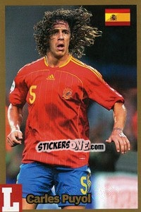 Sticker Carles Puyol - Estrellas Del Futbol Mundial 2010 - LIBERO VM
