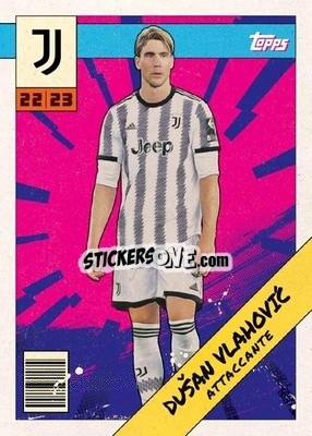 Sticker Dusan Vlahovic - Juventus 2022-2023
 n. JUH-8 - Topps