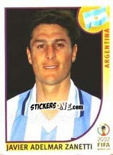 Sticker Javier Adelmar Zanetti - FIFA World Cup Korea/Japan 2002 - Panini