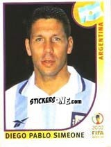 Sticker Diego Pablo Simeone - FIFA World Cup Korea/Japan 2002 - Panini
