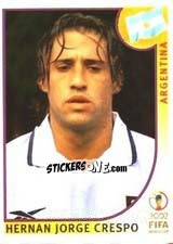 Sticker Hernan Jorge Crespo - FIFA World Cup Korea/Japan 2002 - Panini