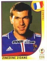 Figurina Zinedine Zidane - FIFA World Cup Korea/Japan 2002 - Panini