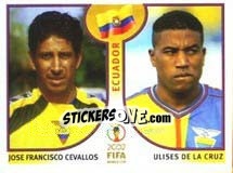 Figurina Jose Francisco Cevallos / Ulises De La Cruz - FIFA World Cup Korea/Japan 2002 - Panini