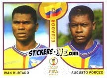 Sticker Ivan Hurtado/augusto Porozo - FIFA World Cup Korea/Japan 2002 - Panini