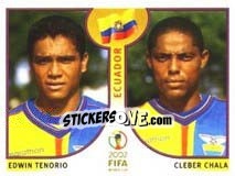 Sticker Edwin Tenorio/Cleber Chala - FIFA World Cup Korea/Japan 2002 - Panini