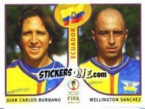 Cromo Juan Carlos Burbano / Wellington Sanchez - FIFA World Cup Korea/Japan 2002 - Panini