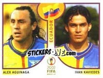 Sticker Alex Aguinaga / Ivan Kaviedes - FIFA World Cup Korea/Japan 2002 - Panini