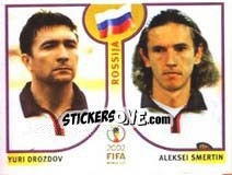 Sticker Yuri Drozdov/Aleksei Smertin - FIFA World Cup Korea/Japan 2002 n. 525 - Panini