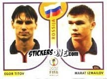 Sticker Egor Titov / Marat Izmailov - FIFA World Cup Korea/Japan 2002 - Panini
