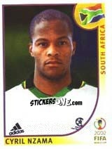 Sticker Cyril Nzama - FIFA World Cup Korea/Japan 2002 - Panini