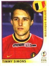 Cromo Timmy Simons - FIFA World Cup Korea/Japan 2002 - Panini