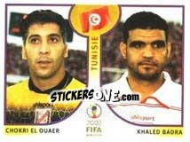 Figurina Chokri El Ouaer/Khaled Badra - FIFA World Cup Korea/Japan 2002 - Panini