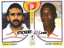 Sticker Tarek Thabet/Hatem Trabelsi - FIFA World Cup Korea/Japan 2002 - Panini