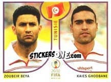 Sticker Zoubeir Beya/Kaies Ghodbane - FIFA World Cup Korea/Japan 2002 - Panini
