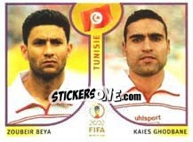 Cromo Zoubeir Beya/Kaies Ghodbane - FIFA World Cup Korea/Japan 2002 - Panini